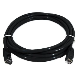 8ware PL6A-1BLK CAT6A Cable 1m - Black Color RJ45 Ethernet Network LAN UTP Patch Cord Snagless