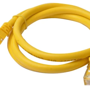 8ware PL6A-1YEL CAT6A Cable 1m - Yellow Color RJ45 Ethernet Network LAN UTP Patch Cord Snagless