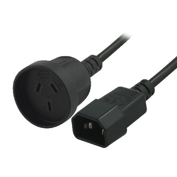 8Ware Power Extension Cable 15cm 3-Pin AU to IEC C14 Female to Male for UPS ~CBC-RC-3083