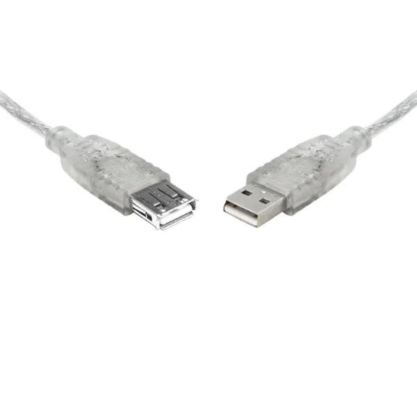 8ware UC-2001AAE USB 2.0 Extension Cable 1m A to A Male to Female Transparent Metal Sheath 8ware UC-2001AAE USB 2.0 Extension Cable 1m A to A Male to Female Transparent Metal Sheath