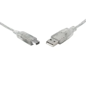 8ware UC-2003ABN USB 2.0 Cable 3m A to B 5-pin Mini Transparent Metal Sheath UL Approved 8ware UC-2003ABN USB 2.0 Cable 3m A to B 5-pin Mini Transparent Metal Sheath UL Approved