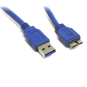 8ware UC-3002AUB USB 3.0 to Micro USB Cable 2m Type A to Type B Male to Male for Charging or 8ware UC-3002AUB USB 3.0 to Micro USB Cable 2m Type A to Type B Male to Male for Charging or