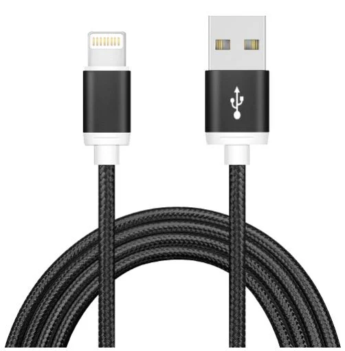 Astrotek AT-USBLIGHTNINGB-1M 1m USB Lightning Data Sync Charger Black Cable for iPhone X 9 8