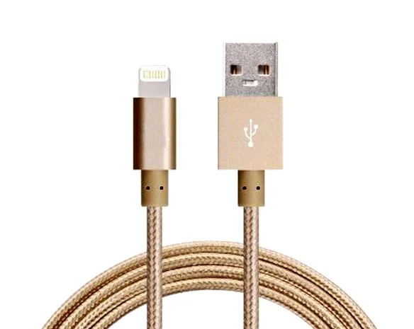 Astrotek AT-USBLIGHTNINGG-2M 2m USB Lightning Data Sync Charger Gold Color Cable for iPhone X
