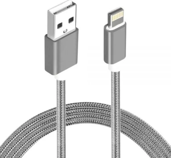 Astrotek AT-USBLIGHTNINGW-1M 1m USB Lightning Data Sync Charger Grey White Color Cable for