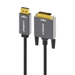 MBEAT MB-XCB-DPDVI18® Tough Link 1.8m DisplayPort to DVI-D Cable Effortless plug and play MBEAT MB-XCB-DPDVI18 ® Tough Link 1.8m DisplayPort to DVI-D Cable Effortless plug and play