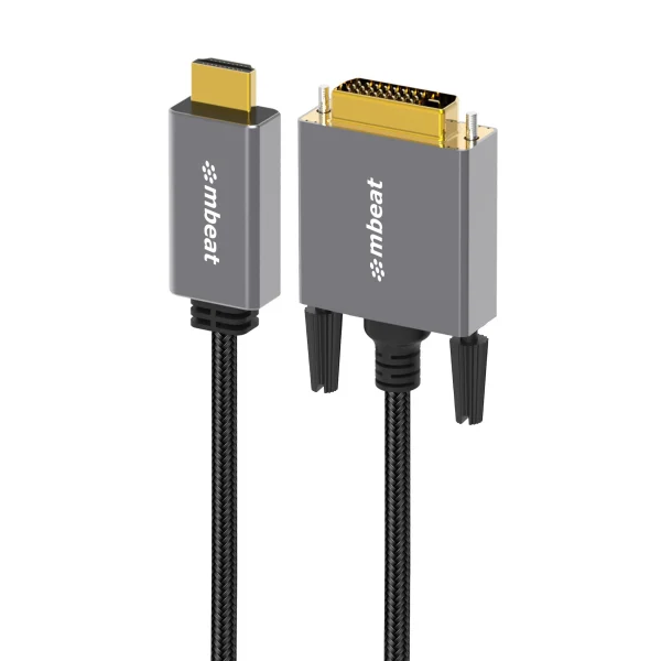 MB-XCB-HDDVI18 (LS) mbeat® Tough Link 1.8m HDMI to DVI Cable Up to 1080p@60Hz (1920×1080)