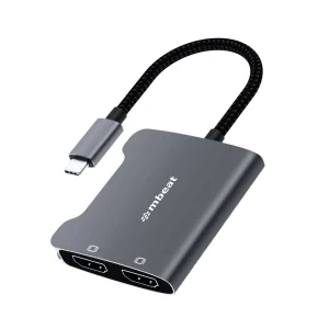 MBEAT MB-XAD-CDHD ® Tough Link USB-C to Dual 4K HDMI Adapter DisplayPort Alt Mode HDMI USB-C