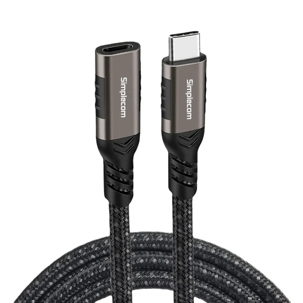 Simplecom CAU620 USB-C Male to Female Extension Cable USB 3.2 Gen2 PD 100W 20Gbps 2M Simplecom CAU620 USB-C Male to Female Extension Cable USB 3.2 Gen2 PD 100W 20Gbps 2M