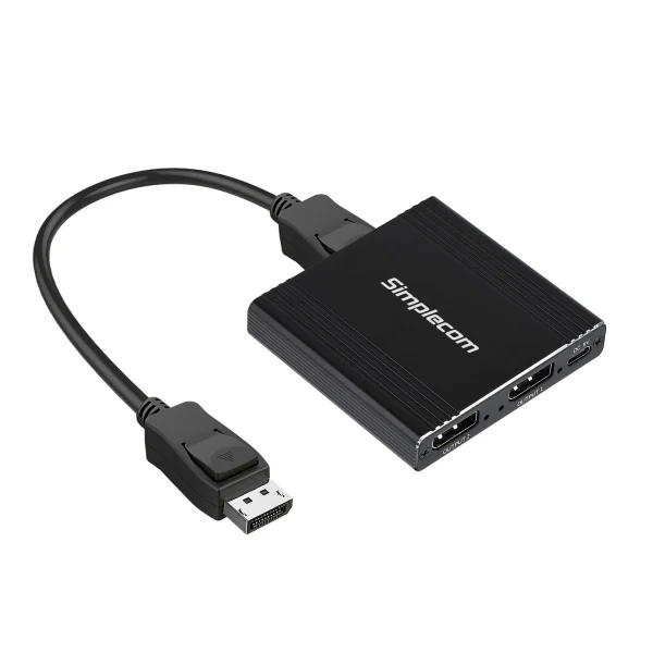 Simplecom CM214 DisplayPort Splitter 1 IN 2 OUT MST Hub for Dual Extended Screens 4K DP 1.4 Simplecom CM214 DisplayPort Splitter 1 IN 2 OUT MST Hub for Dual Extended Screens 4K DP 1.4
