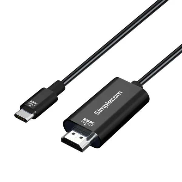 Simplecom DA324 USB-C to HDMI 2.1 Cable 2M, 8K@60Hz, DP1.4 Alt, HDCP1.4/2.3, HDR10