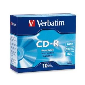 Verbatim CD-R 700MB 10Pk Slim Case 52x Verbatim CD-R 700MB 10Pk Slim Case 52x