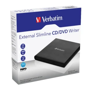 Verbatim External Slimline DVD / CD Writer, Burner, Reader, Player