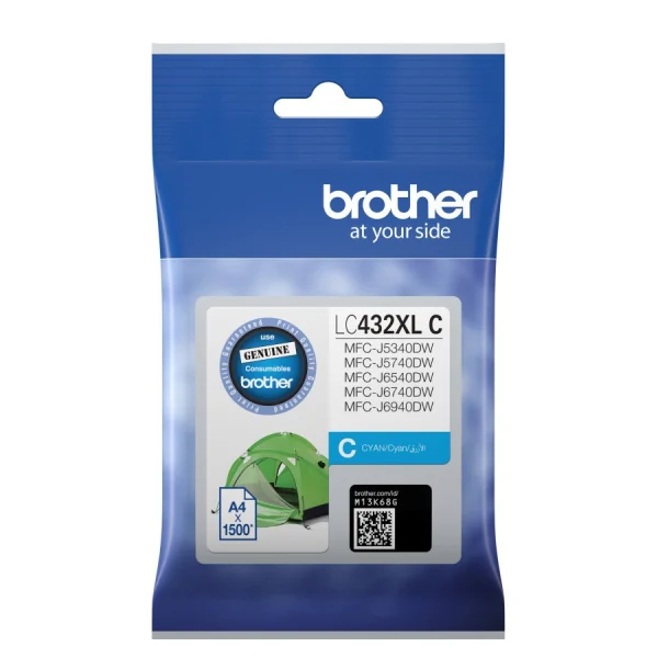 Brother LC-432XLCCyan Ink Cartridge to Suit Brother LC-432XLC Cyan Ink Cartridge to Suit