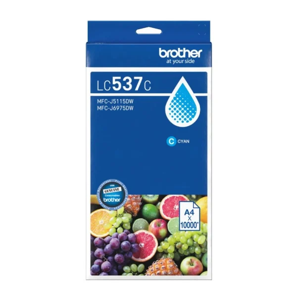 Brother LC-537CCYAN INK CARTRIDGE TO SUIT MFC-J6975DW -UP TO 10,000 PAGES Brother LC-537C CYAN INK CARTRIDGE TO SUIT MFC-J6975DW -UP TO 10,000 PAGES