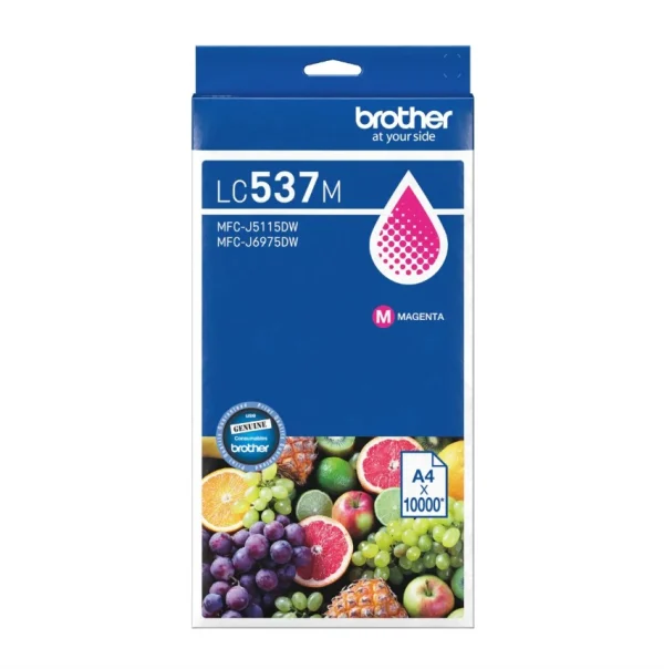 Brother LC-537MMAGENTA INK CARTRIDGE TO SUIT MFC-J6975DW -UP TO 10,000 PAGES Brother LC-537M MAGENTA INK CARTRIDGE TO SUIT MFC-J6975DW -UP TO 10,000 PAGES