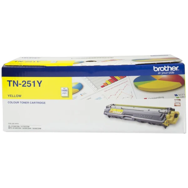 Brother TN-251Y – YELLOW TONER CARTRIDGE TO SUIT Brother TN-251Y - YELLOW TONER CARTRIDGE TO SUIT