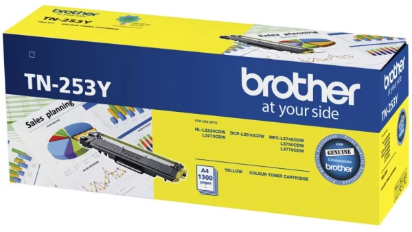 Brother TN-253Y Yellow Toner Cartridge to Suit