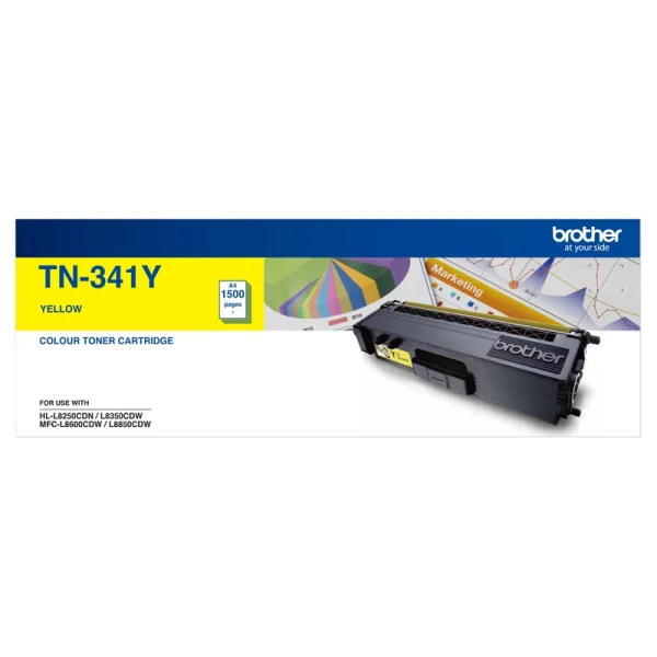 Brother TN-341Y Colour Laser Toner-Standard Yellow HL-L8250CDN/8350CDW MFC-L8600CDW/L8850CDW
