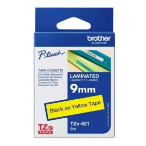 Brother TZE-FX621 – 9MM BLACK ON YELLOW FLEXIBLE TZ TAPE Brother TZE-FX621 - 9MM BLACK ON YELLOW FLEXIBLE TZ TAPE
