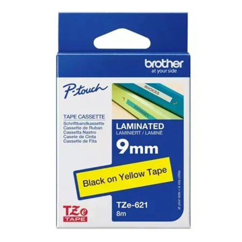 Brother TZE-FX621 – 9MM BLACK ON YELLOW FLEXIBLE TZ TAPE Brother TZE-FX621 - 9MM BLACK ON YELLOW FLEXIBLE TZ TAPE