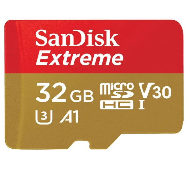 Sandisk SDSQXAF-032G-GN6AA Extreme 32GB microSD SDHC V30 U3 C10 A1 UHS-1 100MB/s R 60MB/s W Sandisk SDSQXAF-032G-GN6AA Extreme 32GB microSD SDHC V30 U3 C10 A1 UHS-1 100MB/s R 60MB/s W