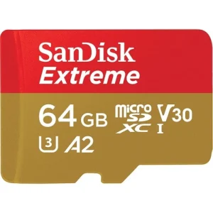 Sandisk SDSQXAH-064G-GN6AA Extreme microSDXC, SQXAH 64GB, V30, U3, C10, A2, UHS-I, 170MB/s R Sandisk SDSQXAH-064G-GN6AA Extreme microSDXC, SQXAH 64GB, V30, U3, C10, A2, UHS-I, 170MB/s R