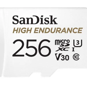 Sandisk SDSQQNR-256G-GN6IA High Endurance 256GB microSD 100MB/s 40MB/s 20K hrs 4K UHD C10 U3 Sandisk SDSQQNR-256G-GN6IA High Endurance 256GB microSD 100MB/s 40MB/s 20K hrs 4K UHD C10 U3