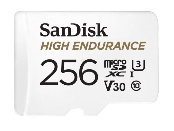 Sandisk SDSQQNR-256G-GN6IA High Endurance 256GB microSD 100MB/s 40MB/s 20K hrs 4K UHD C10 U3 Sandisk SDSQQNR-256G-GN6IA High Endurance 256GB microSD 100MB/s 40MB/s 20K hrs 4K UHD C10 U3