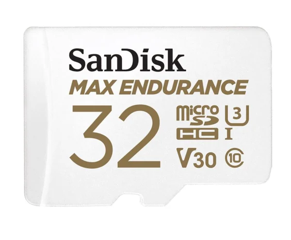 Sandisk SDSQQVR-032G-GN6IA Max Endurance 32GB microSD 100MB/s 40MB/s 20K hrs 4K UHD C10 U3 V30 Sandisk SDSQQVR-032G-GN6IA Max Endurance 32GB microSD 100MB/s 40MB/s 20K hrs 4K UHD C10 U3 V30