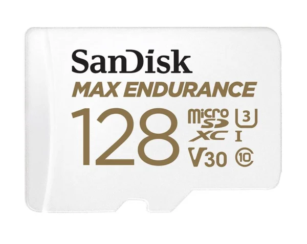 Sandisk SDSQQVR-128G-GN6IA Max Endurance 128GB microSD 100MB/s 40MB/s 20K hrs 4K UHD C10 U3 Sandisk SDSQQVR-128G-GN6IA Max Endurance 128GB microSD 100MB/s 40MB/s 20K hrs 4K UHD C10 U3