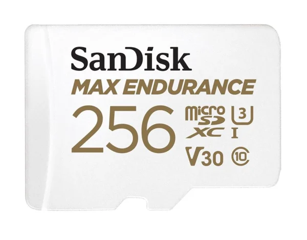 Sandisk SDSQQVR-256G-GN6IA Max Endurance 256GB microSD 100MB/s 40MB/s 20K hrs 4K UHD C10 U3 Sandisk SDSQQVR-256G-GN6IA Max Endurance 256GB microSD 100MB/s 40MB/s 20K hrs 4K UHD C10 U3
