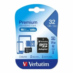 Verbatim 32GB MicroSD SDHC SDXC Class10 UHS-I Memory Card 45MB/s Read 10MB/s Write 300X Read