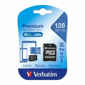 Verbatim Micro SDXC 128GB (Class 10 UHS-I) w Adaptor – 600x, 90 MB/Second Verbatim Micro SDXC 128GB (Class 10 UHS-I) w Adaptor - 600x, 90 MB/Second
