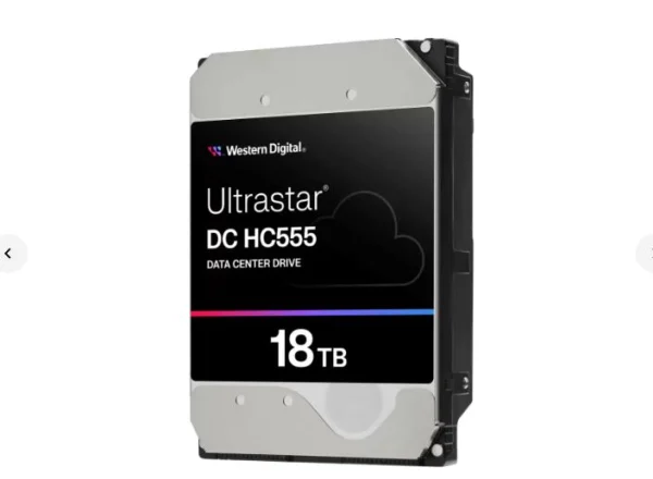 Western Digital 0B47747 Ultrastar HC555 18TB 3.5' Enterprise Class SAS 12 Gb/s HDD 7200 RPM