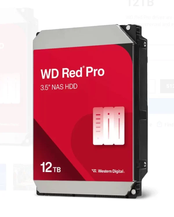 Western Digital WD122KFBXWD Red Pro 12TB 3.5′ NAS HDD SATA3 7200RPM 256MB Cache 24×7 300TBW Western Digital WD122KFBX WD Red Pro 12TB 3.5' NAS HDD SATA3 7200RPM 256MB Cache 24x7 300TBW