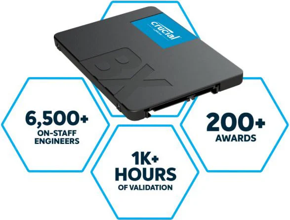 Crucial CT2000BX500SSD1 BX500 2TB 2.5' SATA3 6Gb/s SSD