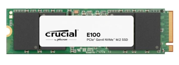 Crucial CT480E100SSD8-P E100 480GB Gen4 NVMe SSD 4700/2500 MB/s R/W 60TBW 350K/460K IOPS 1.5M