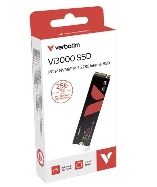 Verbatim 49373 Vi3000 NVMe M.2 Internal SSD 256GB Verbatim 49373 Vi3000 NVMe M.2 Internal SSD 256GB