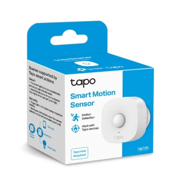 TP-LINK Tapo T100 Tapo Smart Motion Sensor, Wide Range Detection, Motion-Activated Light