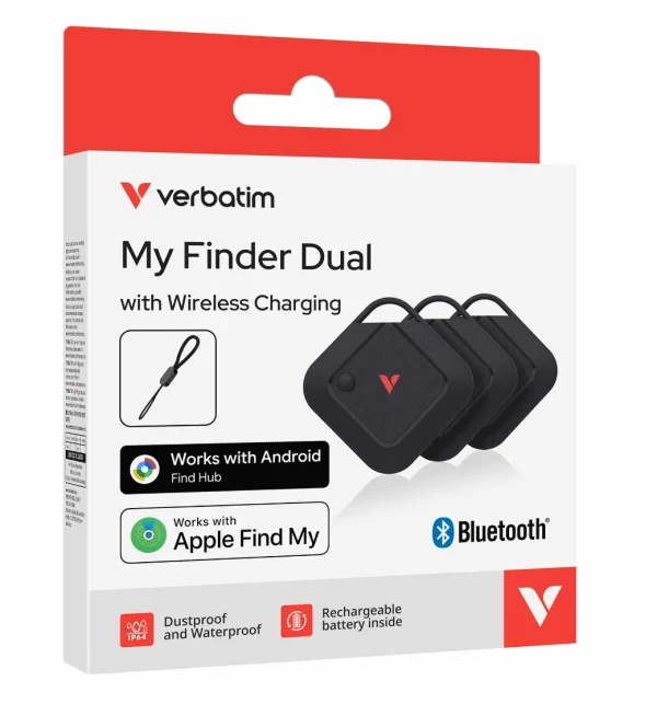 Verbatim My Finder Dual Channel Wireless Charging 3 Pack – Black Verbatim My Finder Dual Channel Wireless Charging 3 Pack - Black