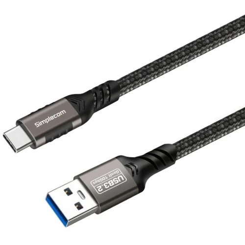 Simplecom CAU510 USB-A to USB-C Data and Charging Cable USB 3.2 Gen2 10Gbps 1M Simplecom CAU510 USB-A to USB-C Data and Charging Cable USB 3.2 Gen2 10Gbps 1M