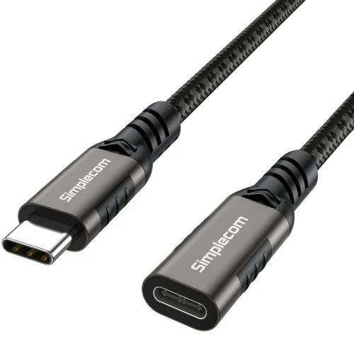Simplecom CAU610 USB-C Male to Female Extension Cable USB 3.2 Gen2 PD 100W 20Gbps 1M Simplecom CAU610 USB-C Male to Female Extension Cable USB 3.2 Gen2 PD 100W 20Gbps 1M