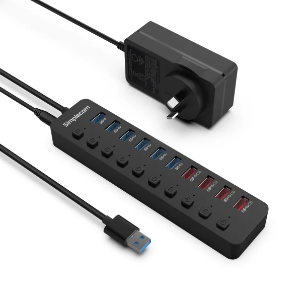 Simplecom CHU810 48W 10-Port USB 3.0 Hub and Charger Simplecom CHU810 48W 10-Port USB 3.0 Hub and Charger