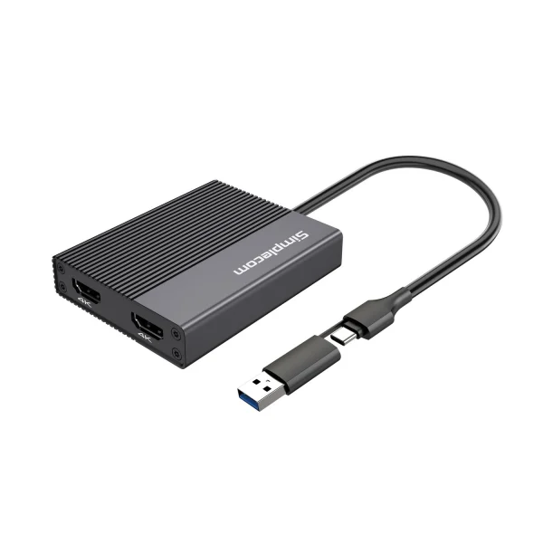 Simplecom DA369 USB 3.0 or USB-C to Dual 4K HDMI 2.0 Display Adapter for 2x 4K@60Hz Extended Simplecom DA369 USB 3.0 or USB-C to Dual 4K HDMI 2.0 Display Adapter for 2x 4K@60Hz Extended