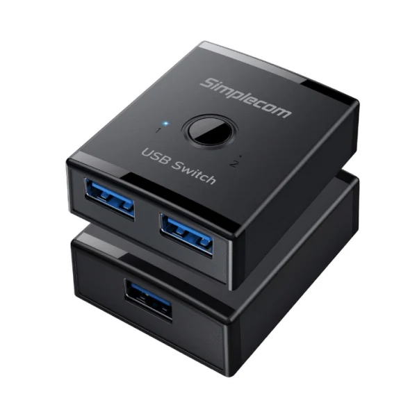 Simplecom KM125 Bi-Directional 2-Way USB 3.0 Switch 1 In 2 Out (2 In 1 Out) 5Gbps Ideal for Simplecom KM125 Bi-Directional 2-Way USB 3.0 Switch 1 In 2 Out (2 In 1 Out) 5Gbps Ideal for
