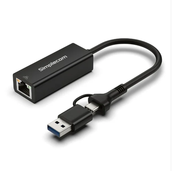 Simplecom NU315C SuperSpeed USB-C and USB-A to Gigabit Ethernet Adapter Simplecom NU315C SuperSpeed USB-C and USB-A to Gigabit Ethernet Adapter