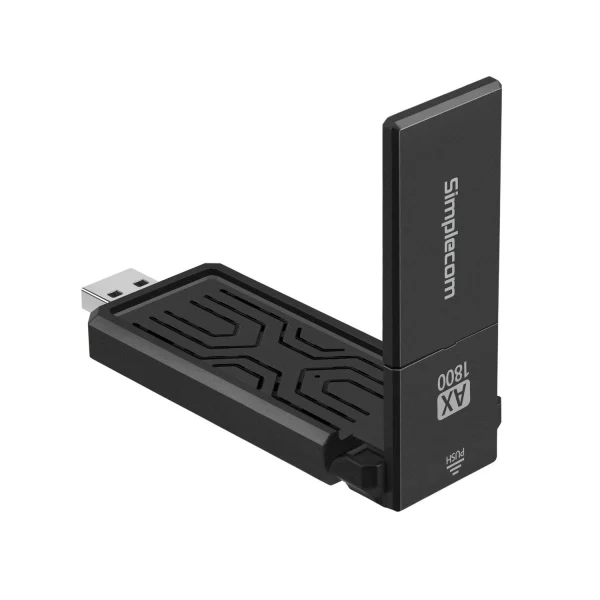 (LS)Simplecom NW812 AX1800 Dual Band WiFi 6 USB Adapter with Foldable Antenna Simplecom NW812 AX1800 Dual Band WiFi 6 USB Adapter with Foldable Antenna