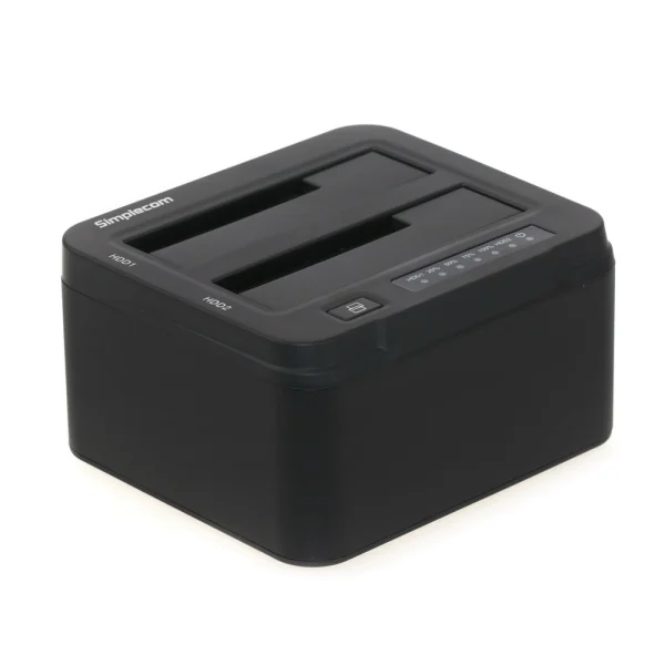 Simplecom SD322-BLACK SD322 Dual Bay USB 3.0 Aluminium Docking Station for 2.5' and 3.5' SATA