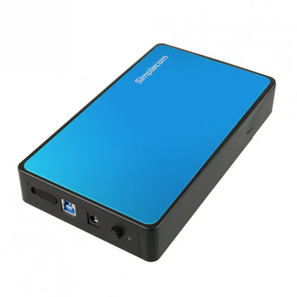 Simplecom SE325-BLUE SE325 Tool Free 3.5' SATA HDD to USB 3.0 Hard Drive Enclosure